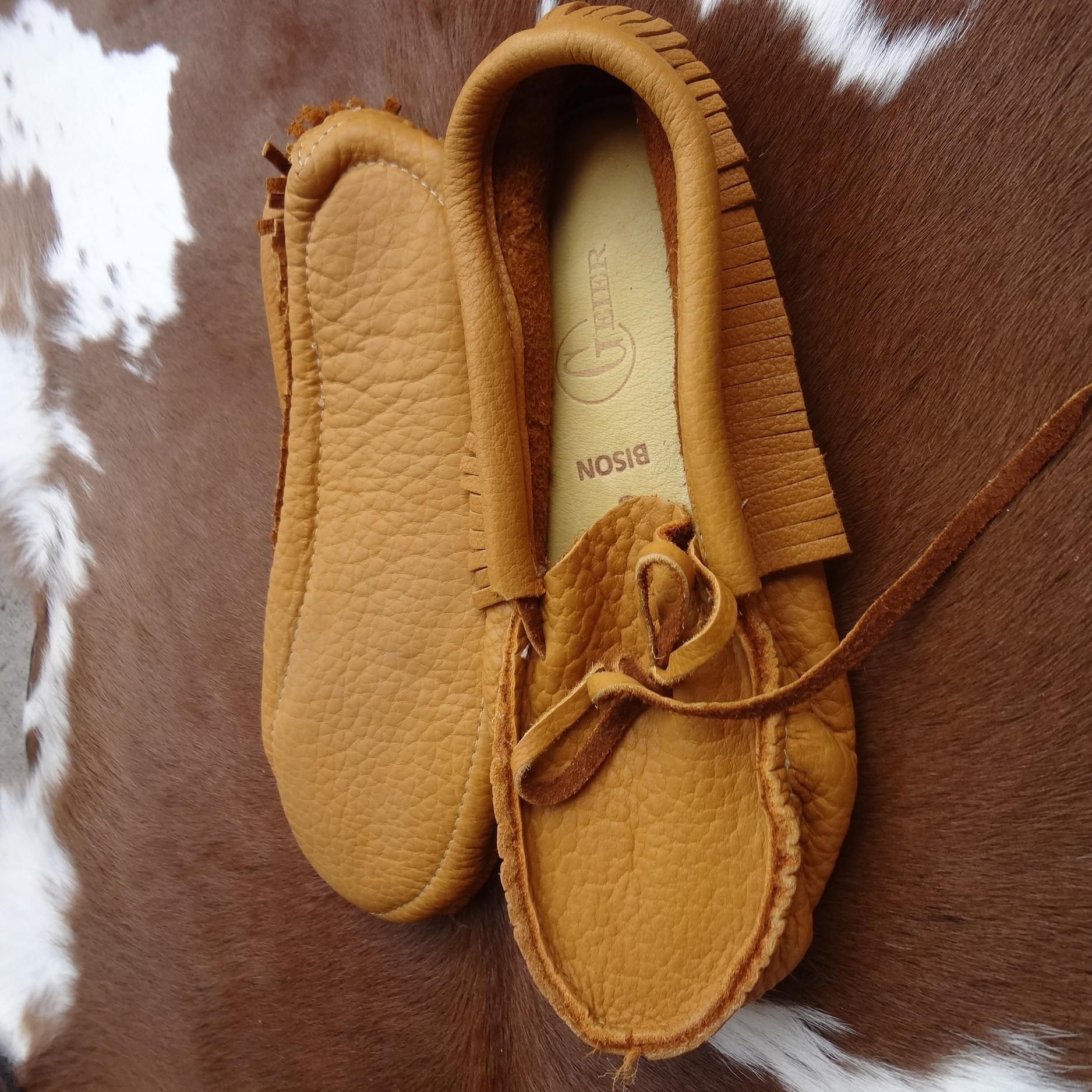 bison leather moccasins