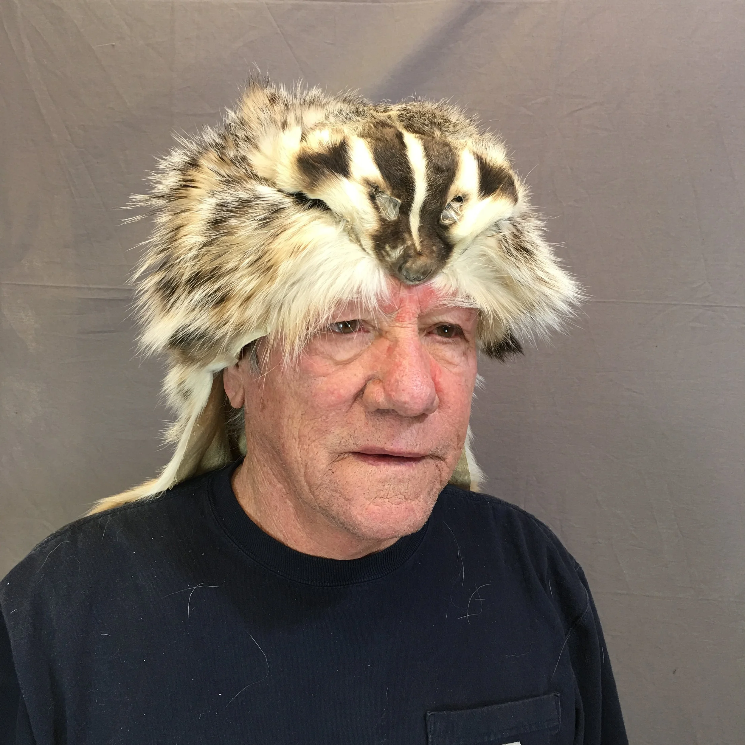 badger fur hat