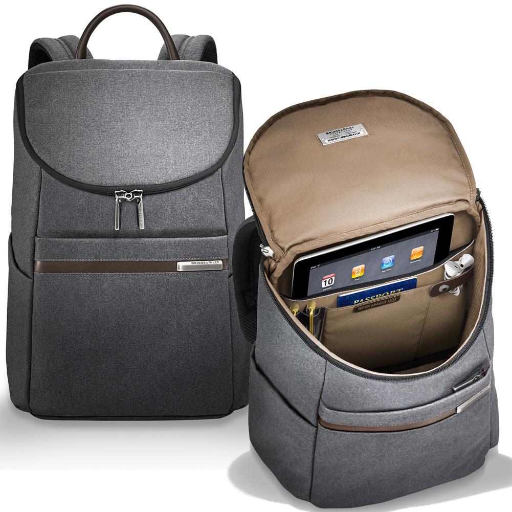 Briggs /& Riley Kinzie Street Small Wide Mouth Backpack Grey