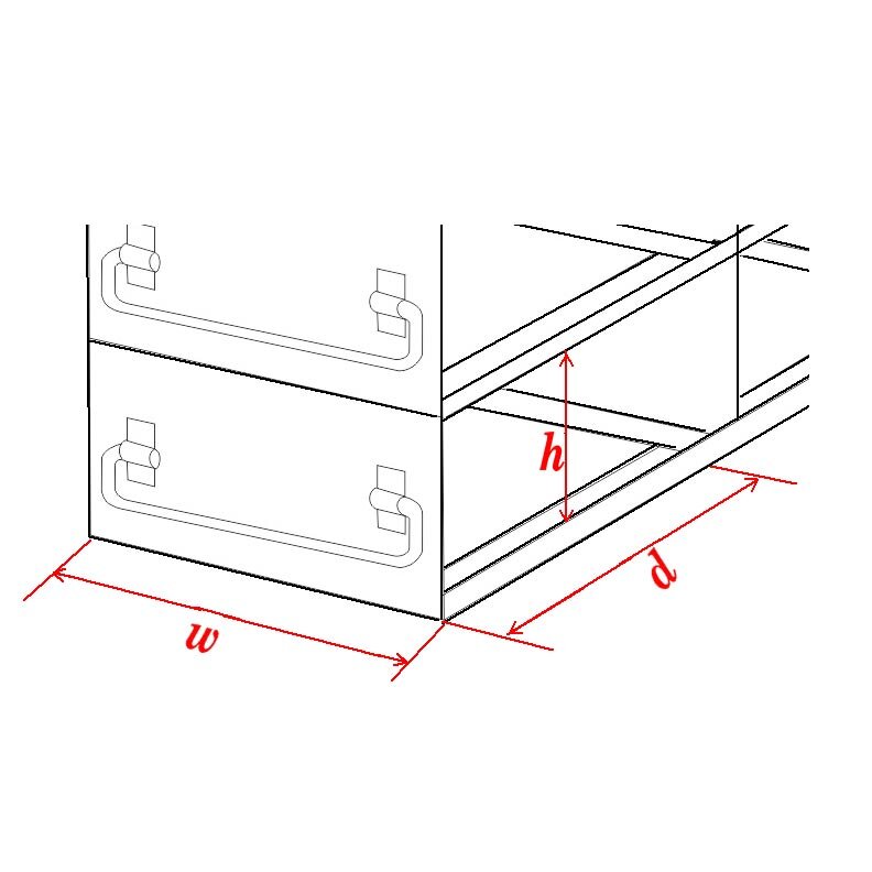 Upright Freezer Sliding Drawer Rack for 2 H Boxes