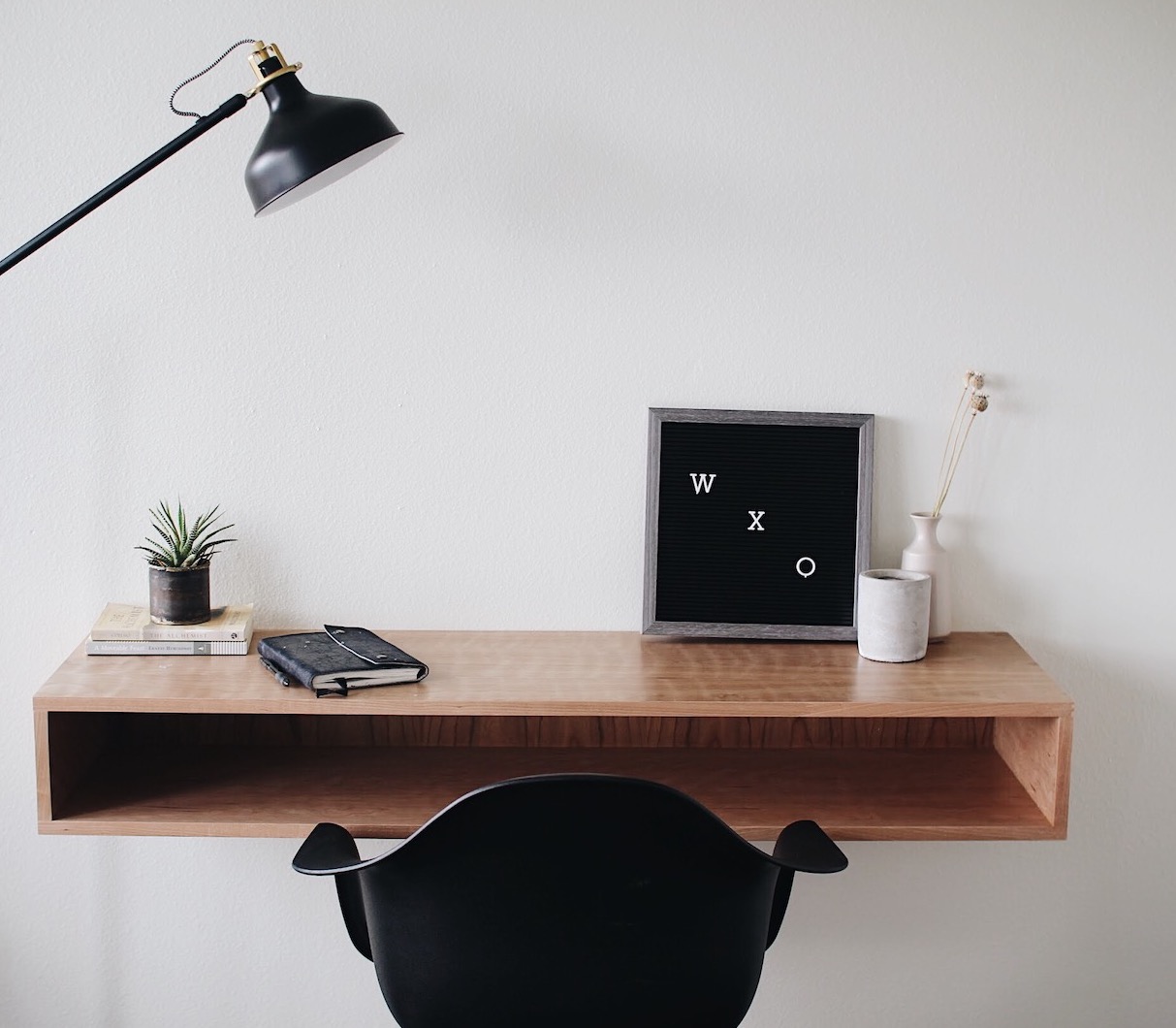 Defiant Floating Desk Cherry Walnut And Oak