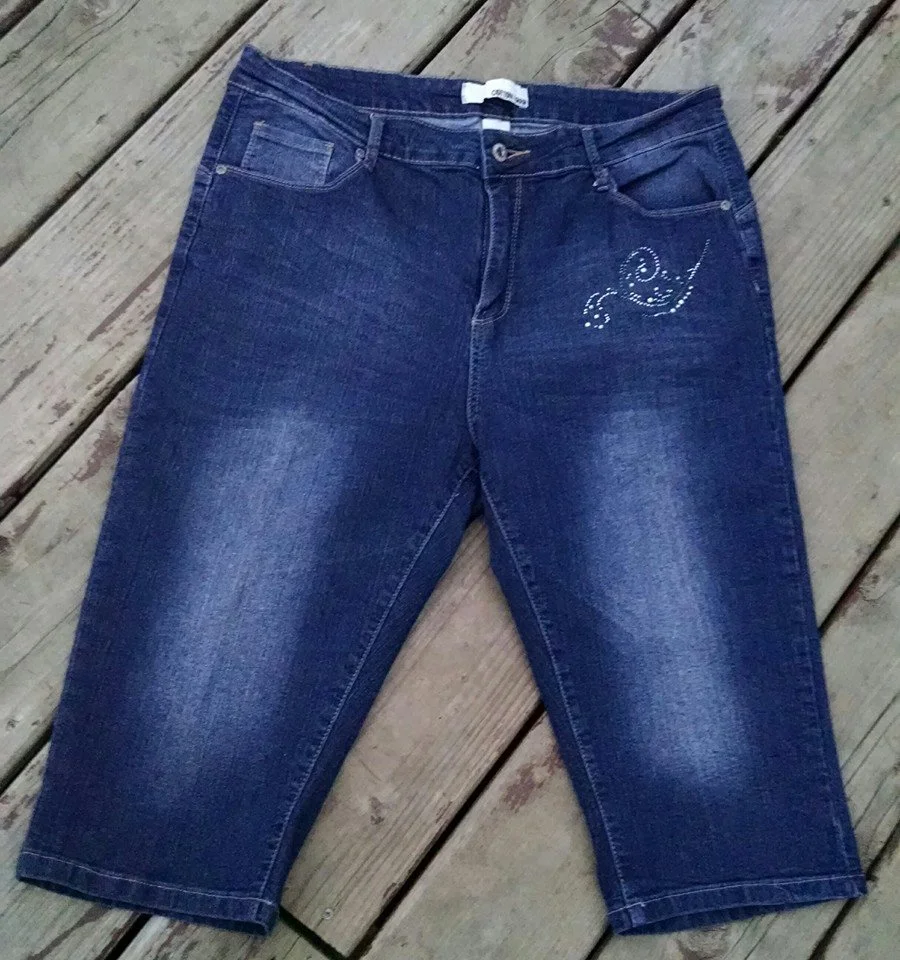 stretch capri jeans