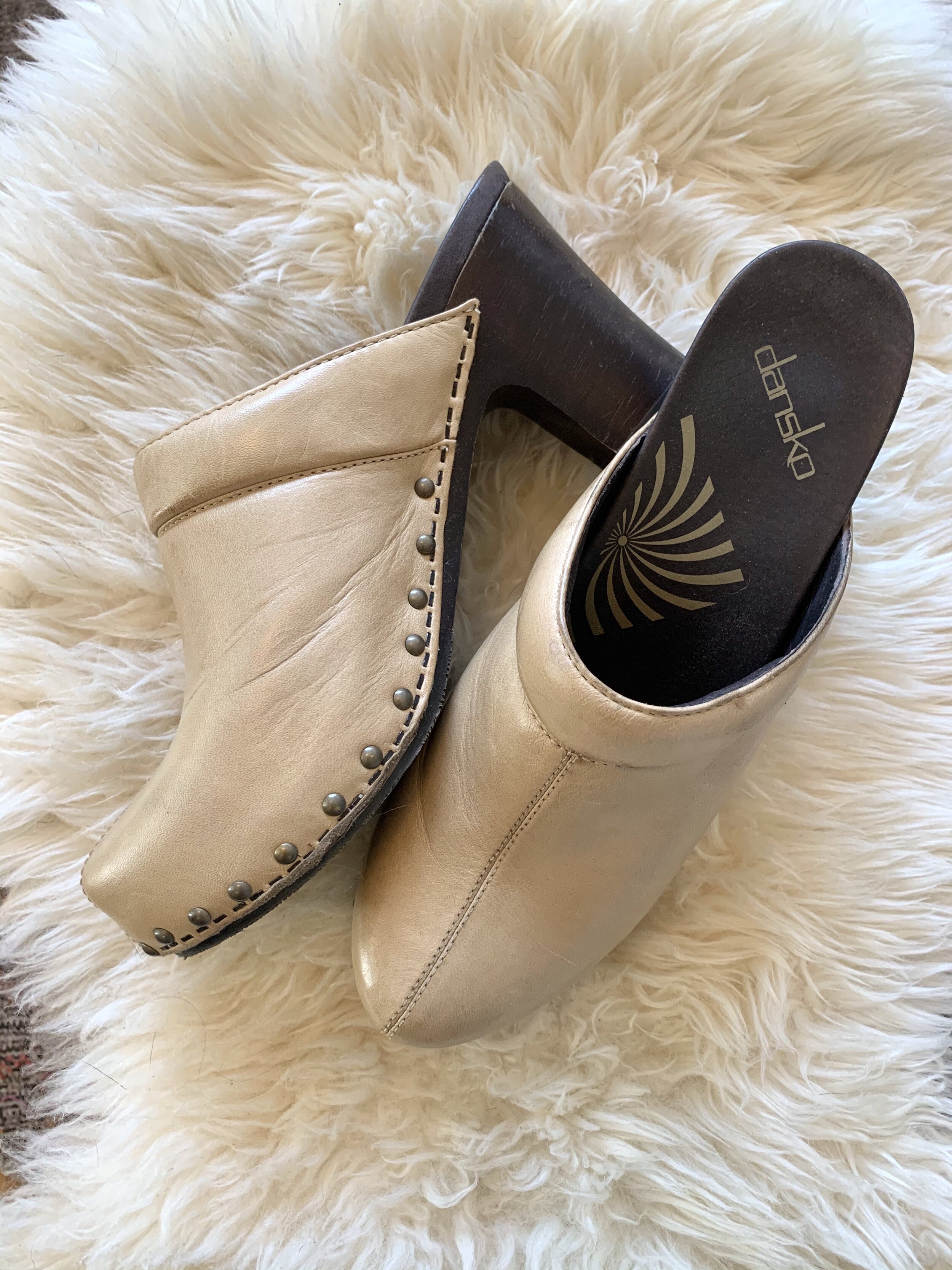 cream clogs