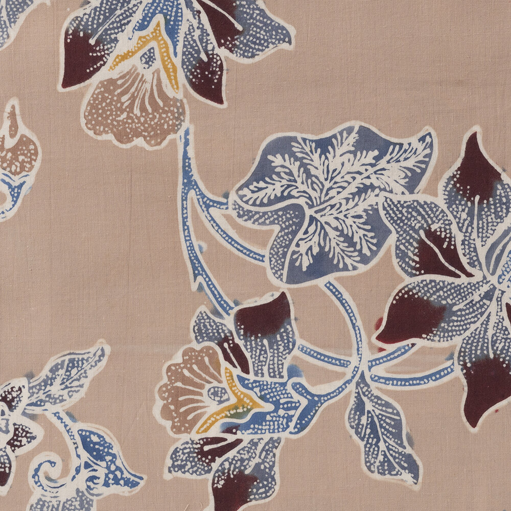 Batik Fabric, Pastel Florals — Cargo Inc