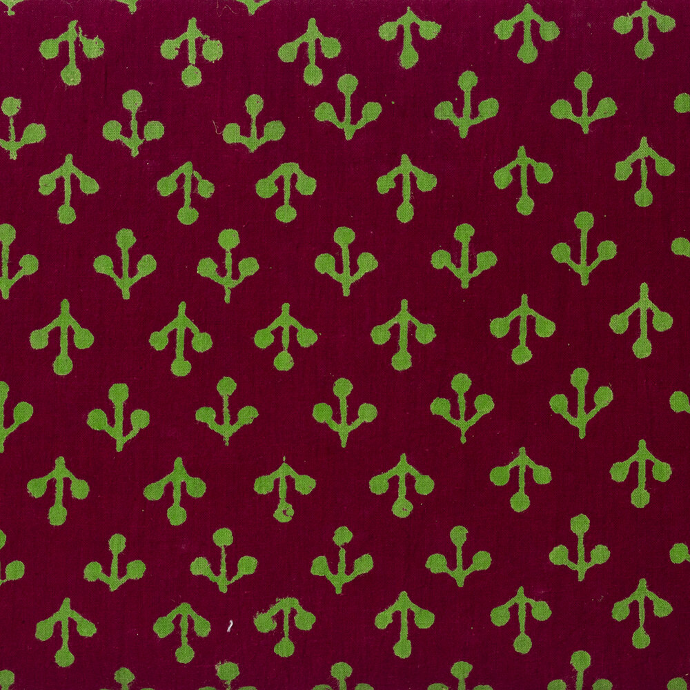 Batik Fabric, Red/Green Patterns — Cargo Inc