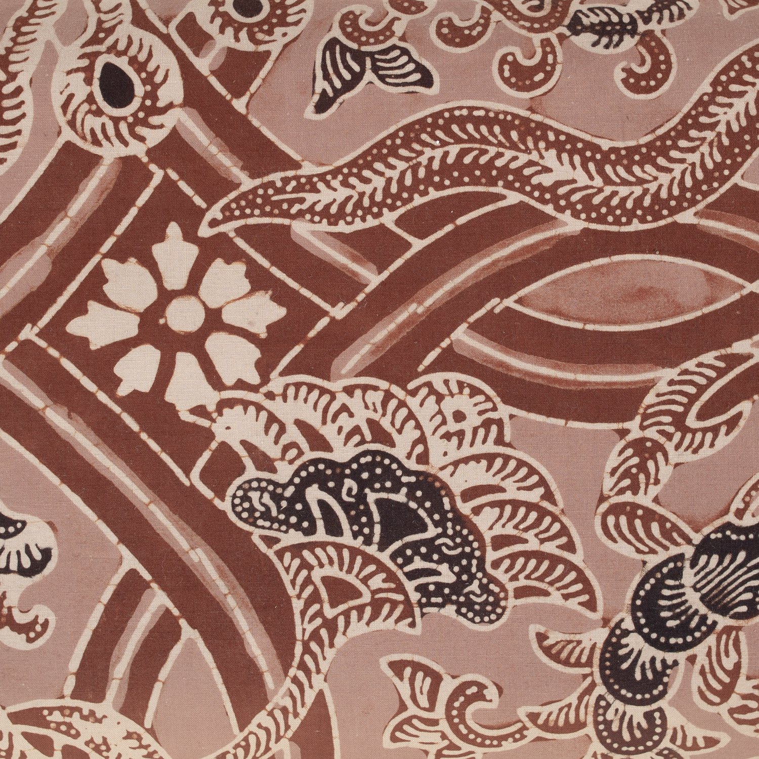 Batik Fabric, Red/Green Patterns — Cargo Inc