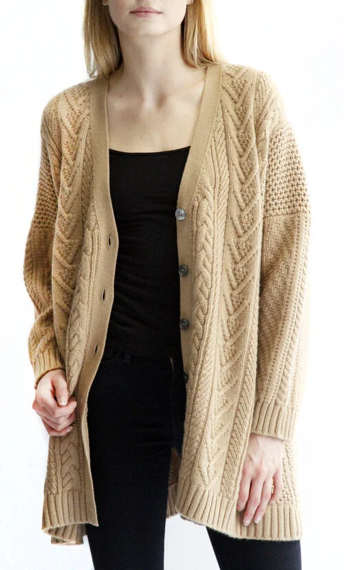 aran boyfriend cardigan