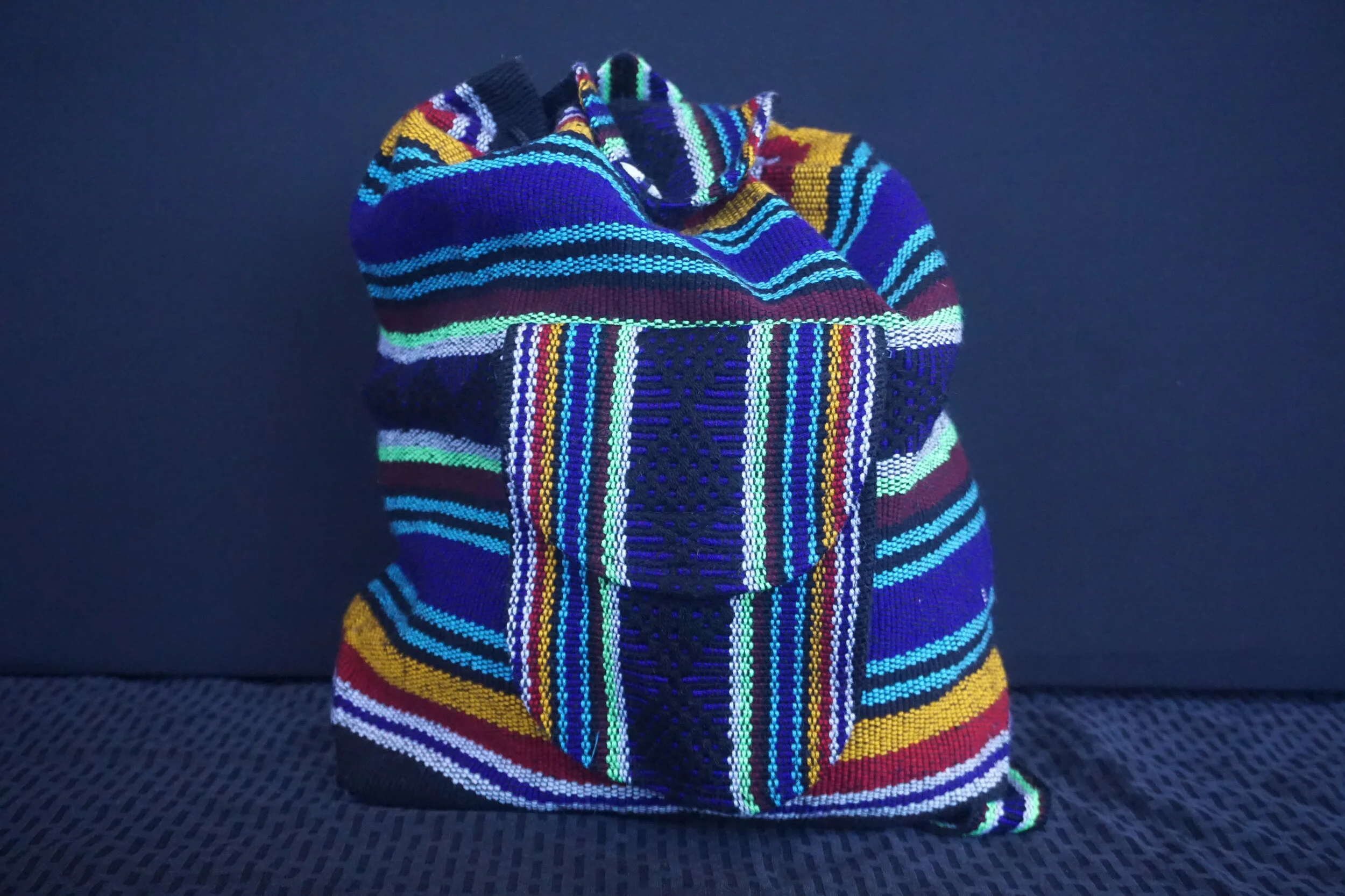 green and yellow backpack