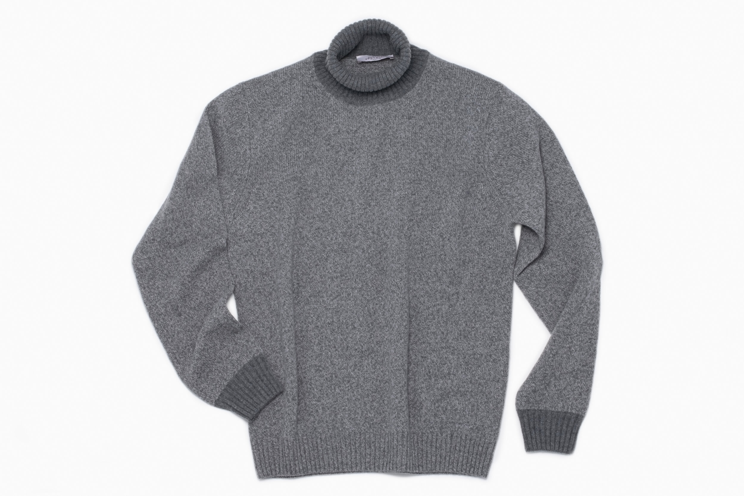 Light Grey Wool Turtleneck Sweater 
