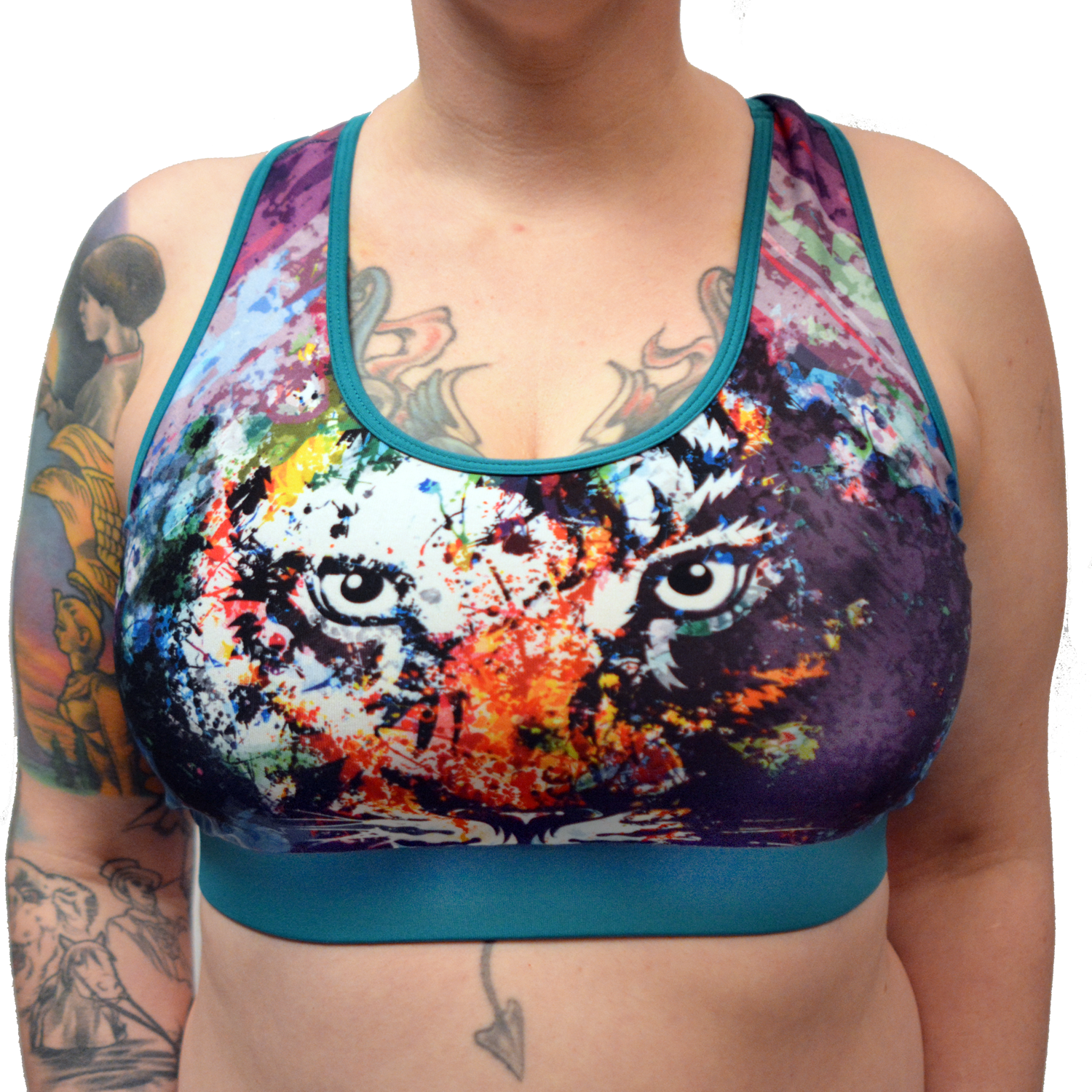 tiger print sports bra