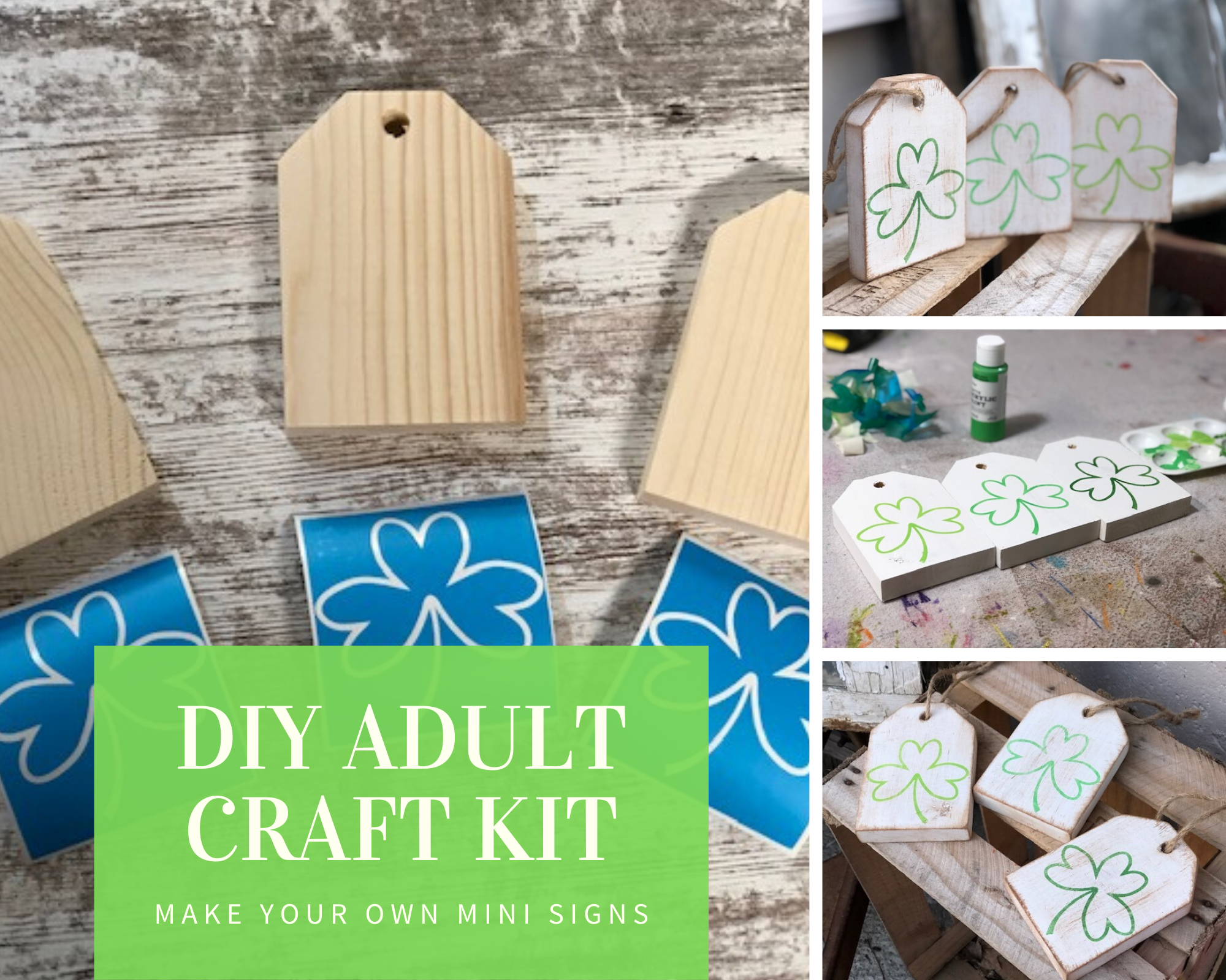 Diy Kit Mini St Patrick S Day Wood Tags Megan Plus Five