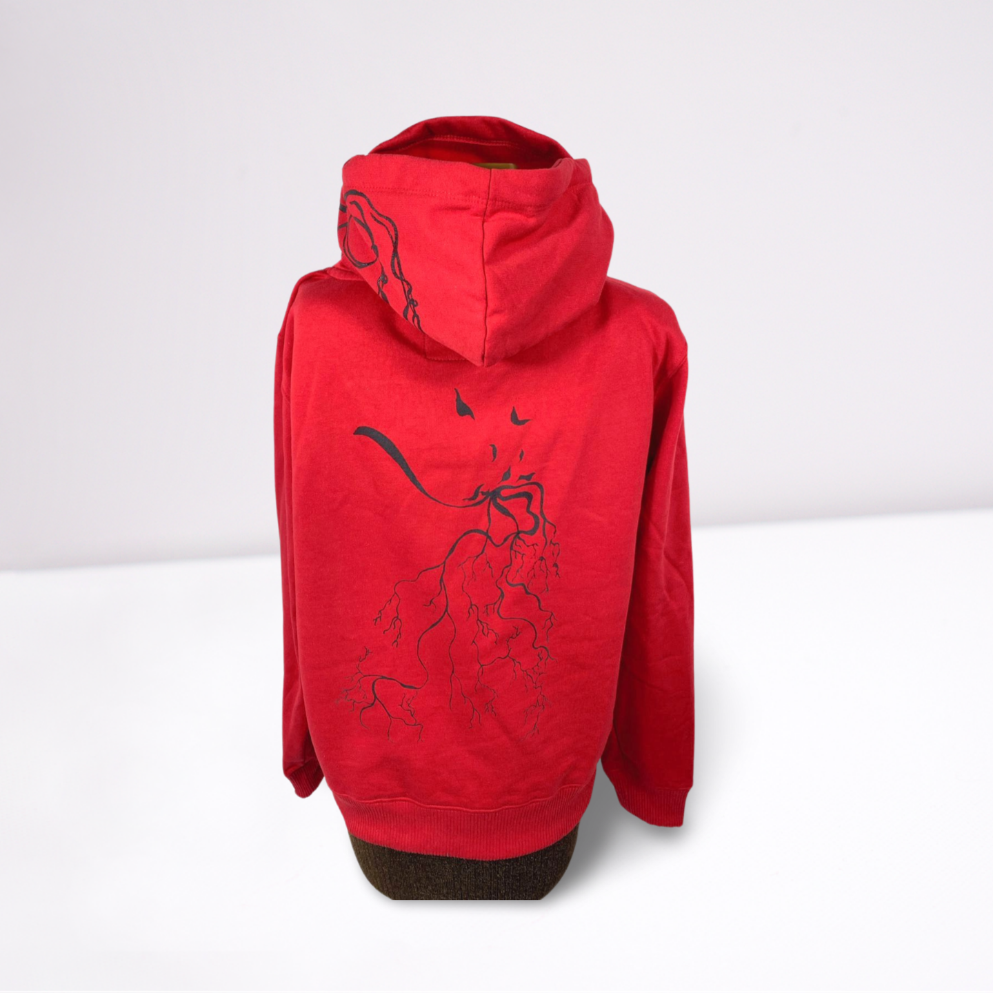 Tree Roots with a thought of LIghtning - LIO Pullover - Red