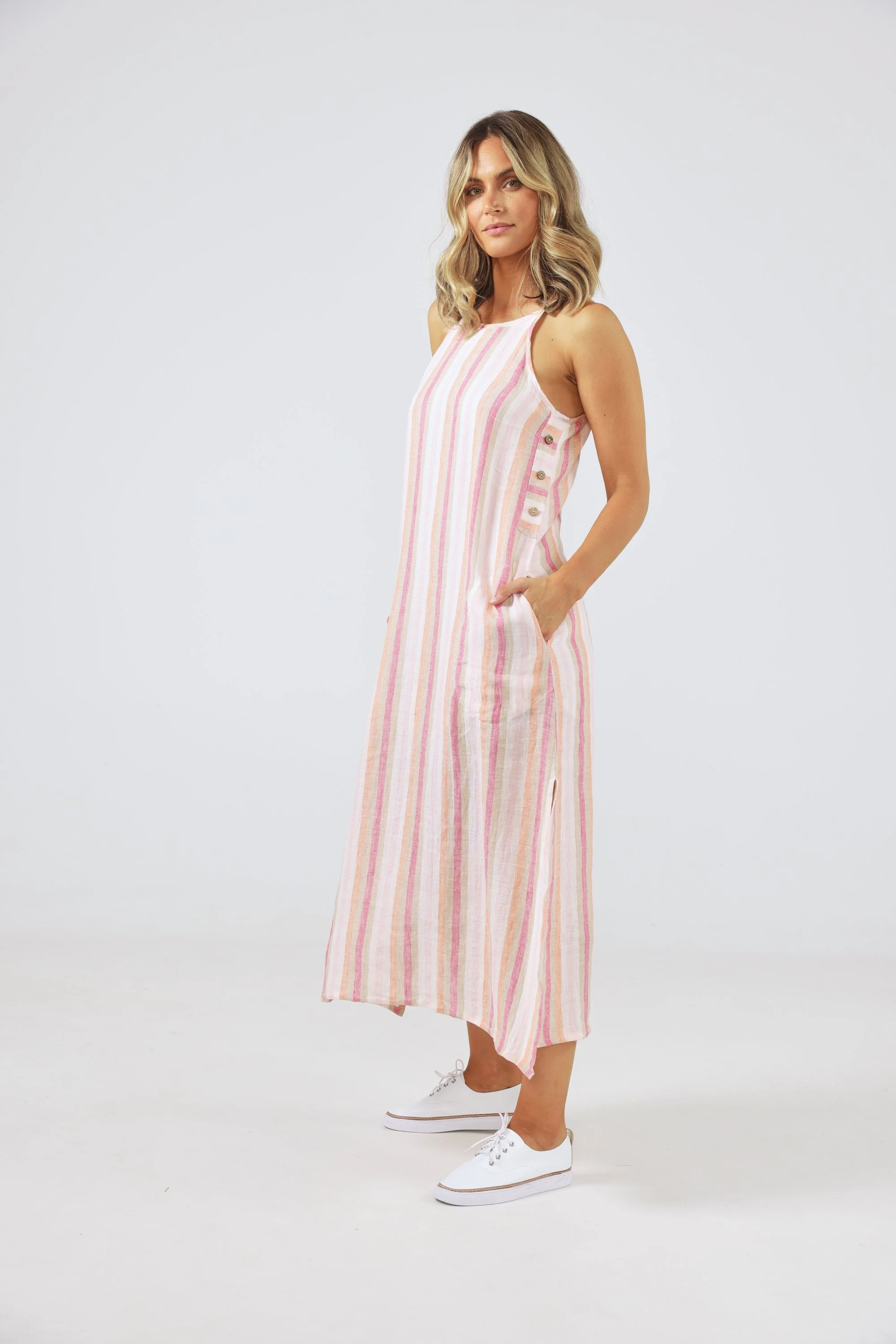 pastel striped dress