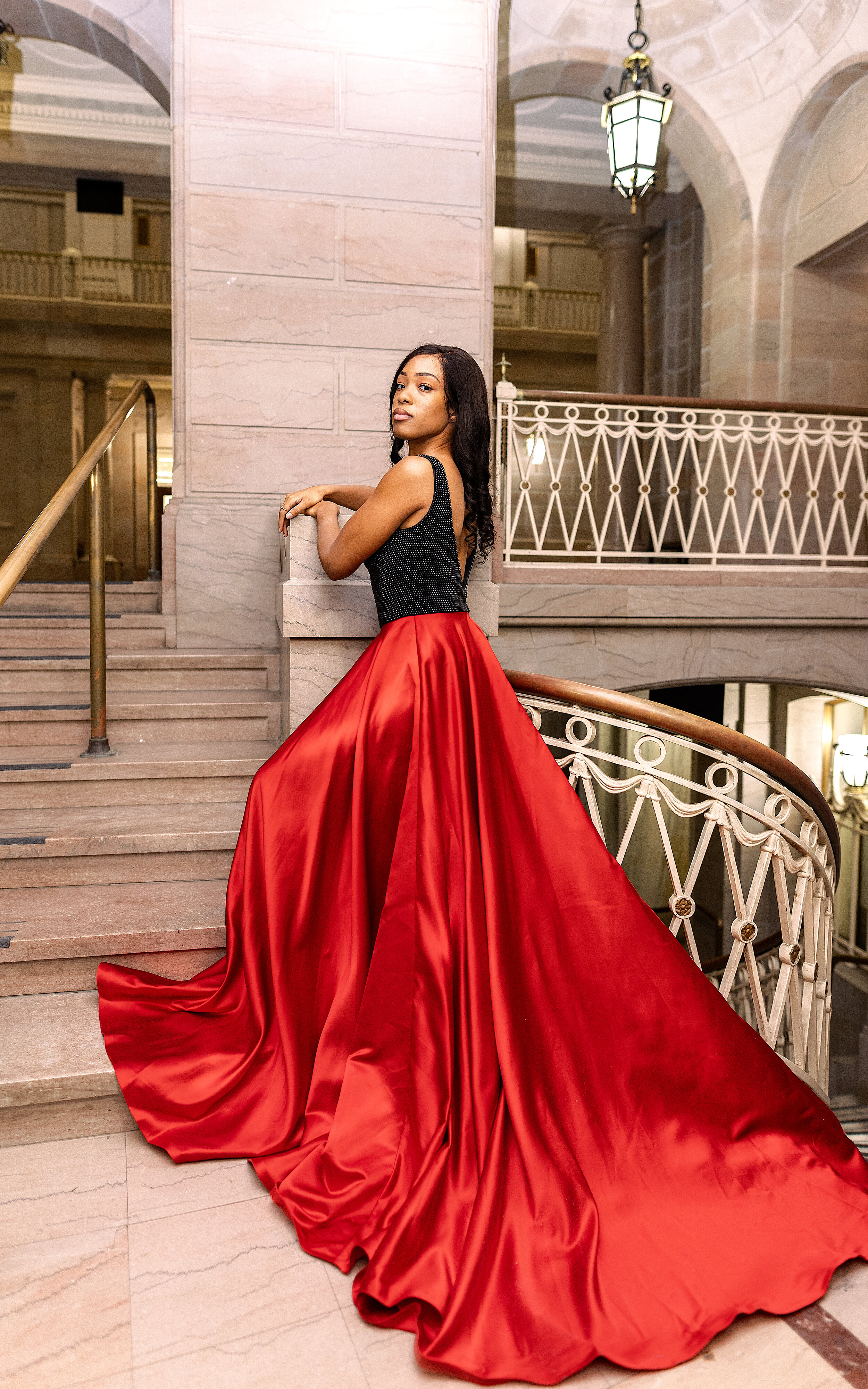 royal red gown