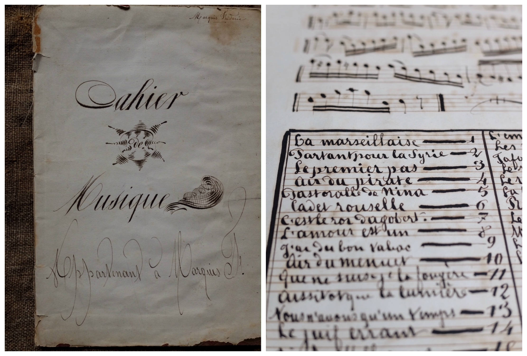 antique 1800s antique handwritten piano music sheets the french muse paper music