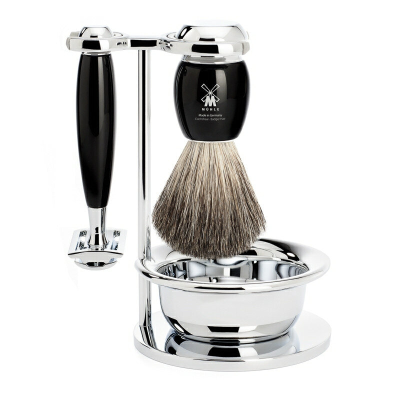 Portico elskerinde Svin Shaving kit by MÜHLE with Safety Razor. Black — The Barbershop Bar
