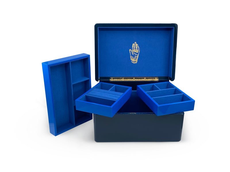 Trove Large Trunk Midnight Navy Jewelry Box — Etc