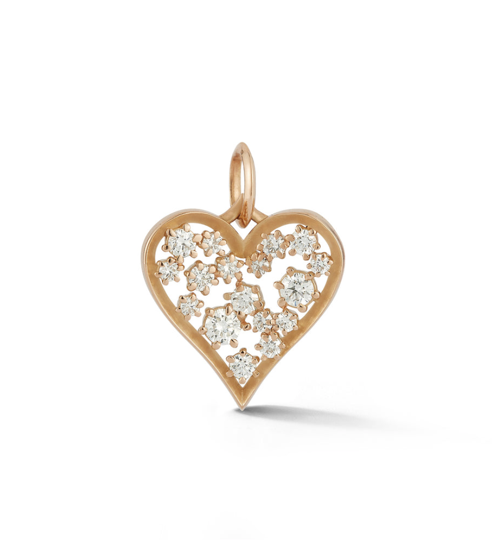 Jade Trau Penelope .82 carat Diamond Heart Pendant 18k Gold