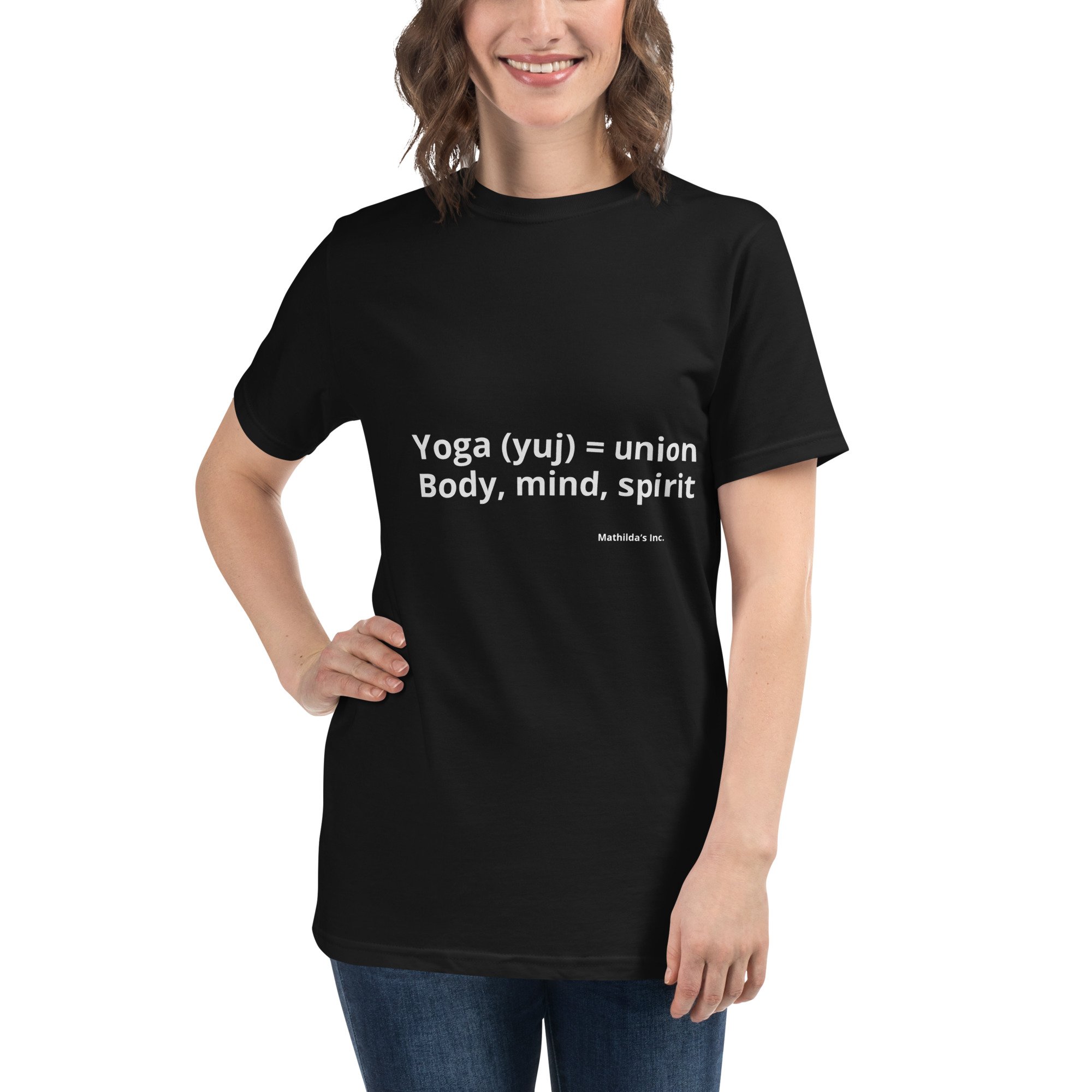 Organic T-Shirt- yoga yuj — MATHILDA'S