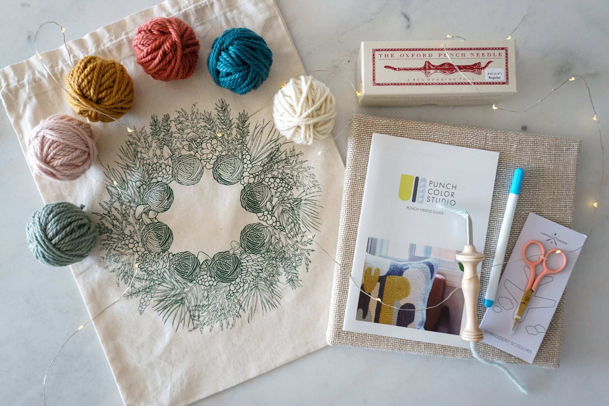 LIMITED EDITION  Punch Needle Kit Holiday Gift Set — Punch Color Studio