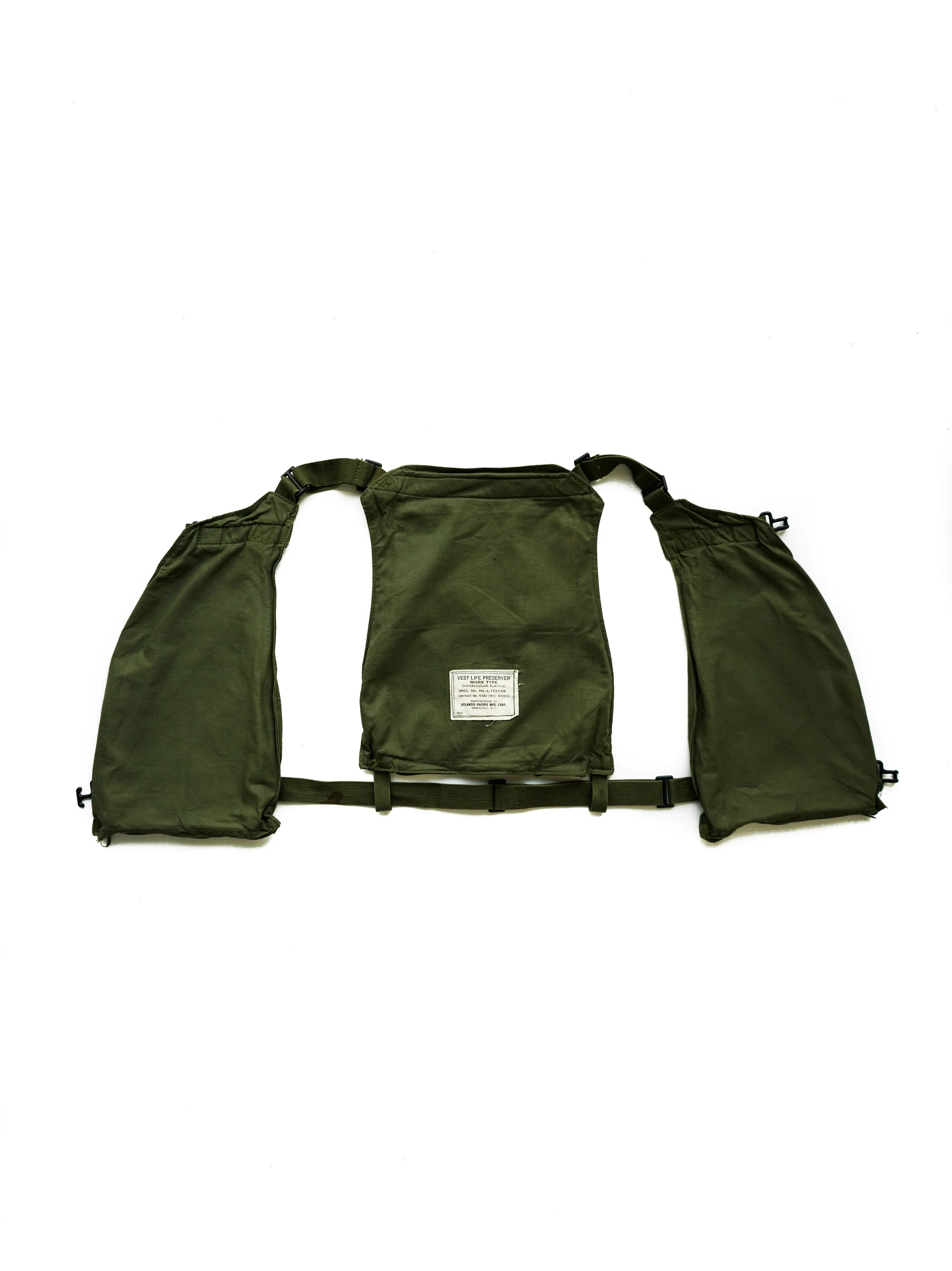 Work Type Life Preserver Vest Bag Green Unit Supply