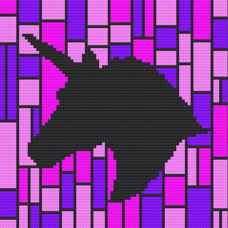 Unicorn In Pinks Afghan C2c Crochet Pattern