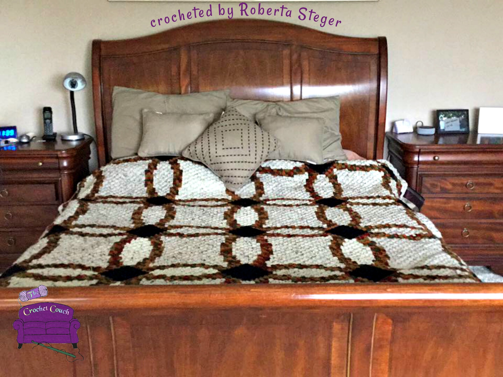 Wedding Ring Quilt Afghan Queen Size C2c Crochet Pattern