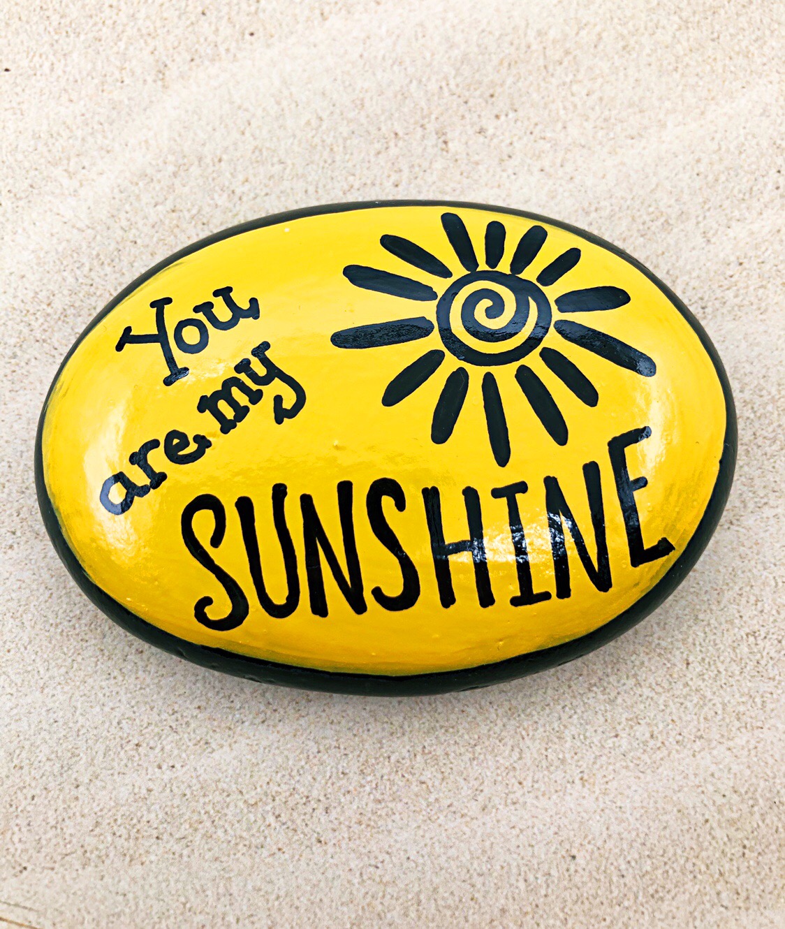You Are My Sunshine Encouragement Rock Affirmation Stone Hand