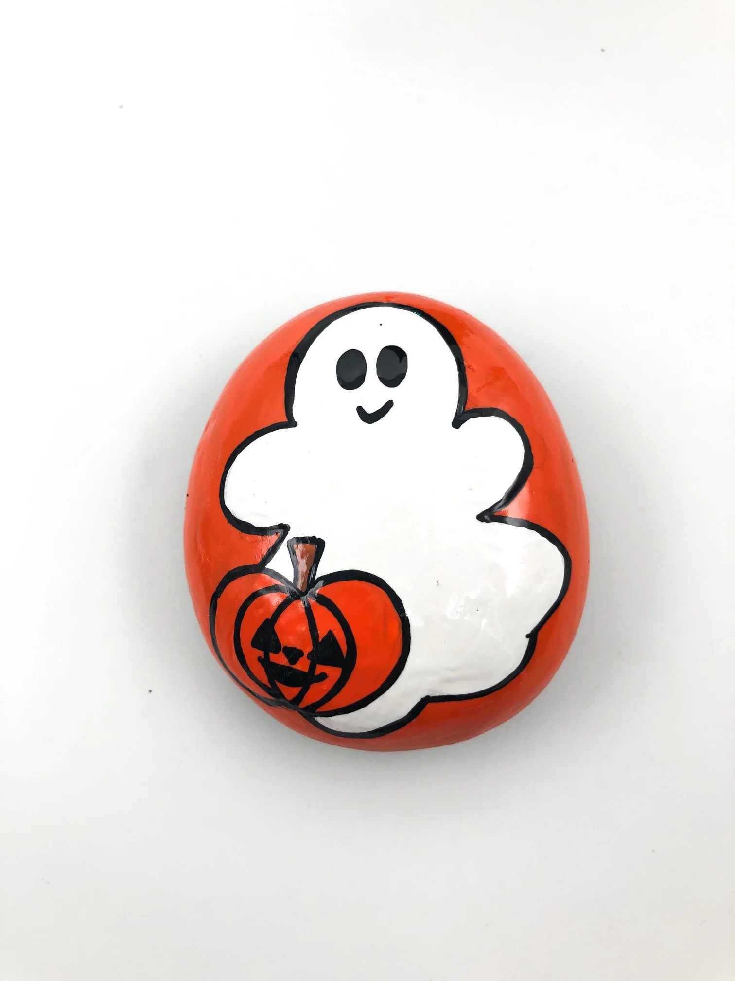 Halloween Ghost Painted Rocks Trio Of Ghosts Painted Stones Ghost With Pumpkin Halloween Painted Rocks Halloween Decoration Alleluia Rocks