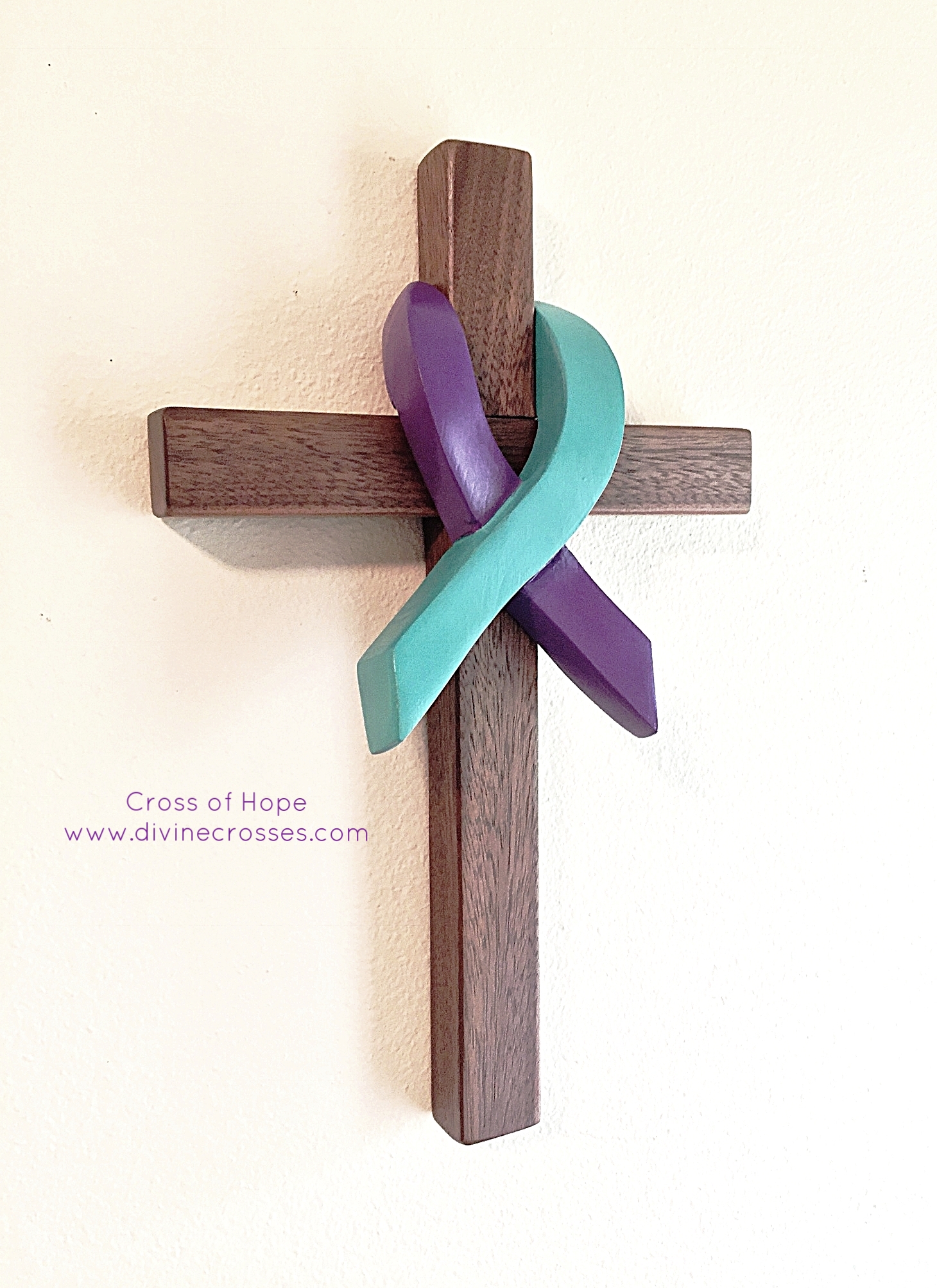 Teal Purple Ribbon Suicide Prevention Awareness Art Print by Above the  Village Design