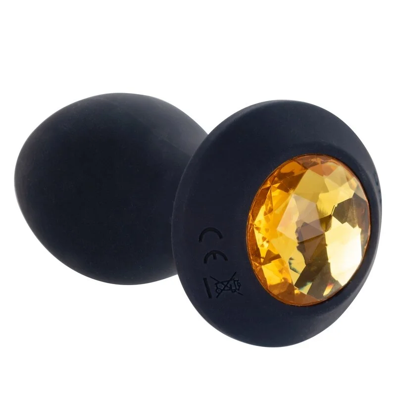 Анальная вибропробка Plug&Vibro Bullet Toyfa Black&Red, черная 901301-5 - TOYFA - С вибрацией - Купить