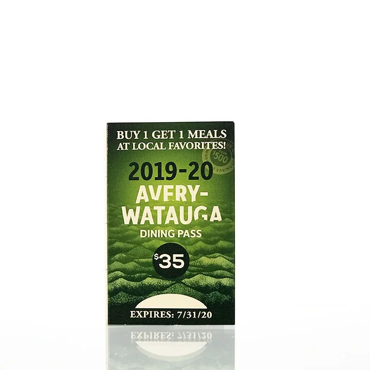 2019 2020 Avery Watauga Dining Pass High Country 365