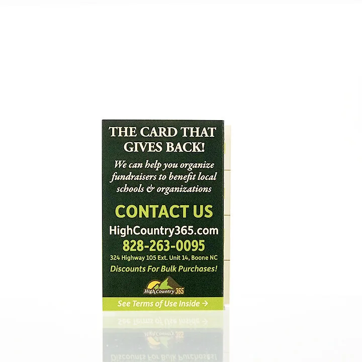 2019 2020 Avery Watauga Dining Pass High Country 365