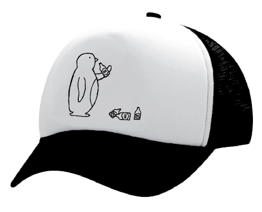 penguins trucker hat