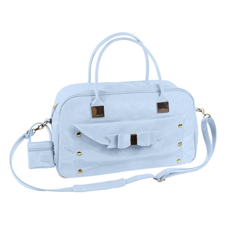 Mayoral Baby Blue Patent Pram Bag Little Treasures