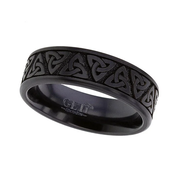 Black celtic ring discount