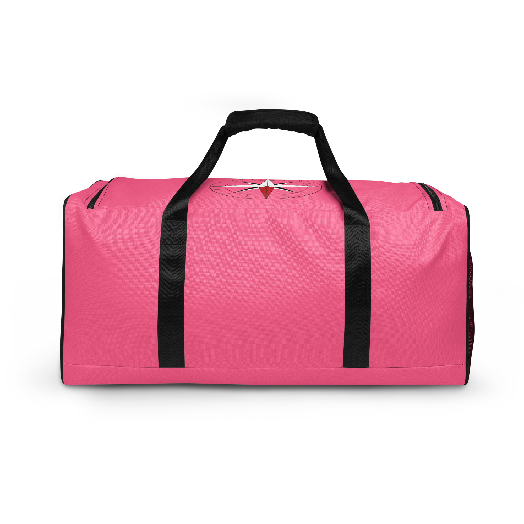 LLG's COMPASS LOGO. 2 Colors. All-Over Print Duffle Bag w. Pink full logo —  Ladies' Life Guide