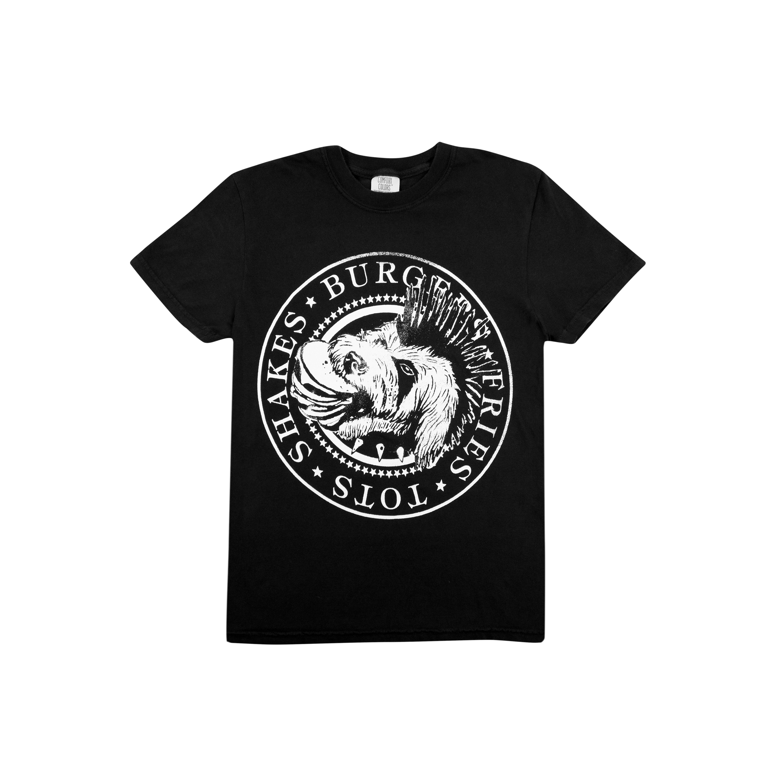 Mohawk Monty Ramones T-Shirt — Monty's Good Burger