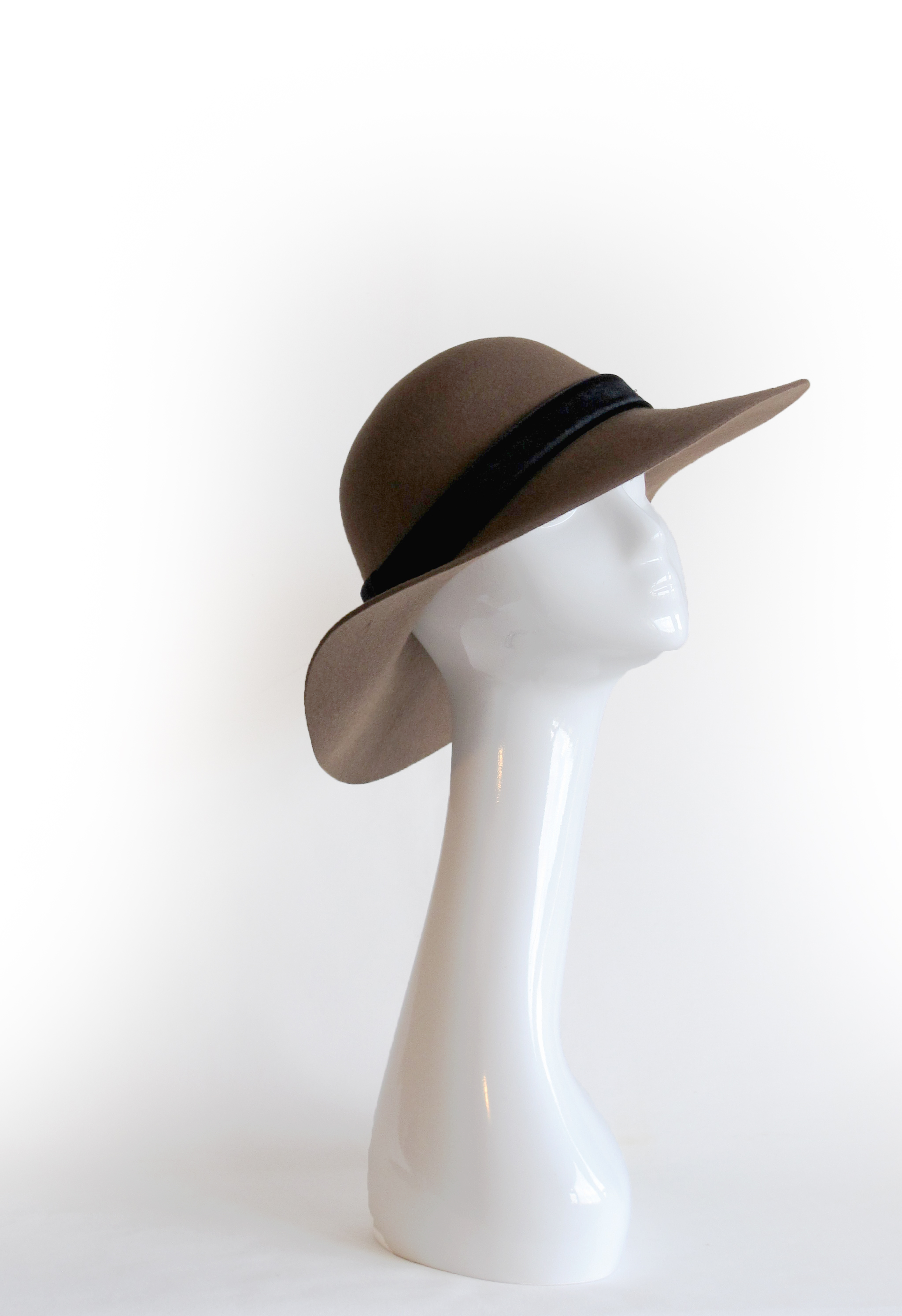 black velvet floppy hat
