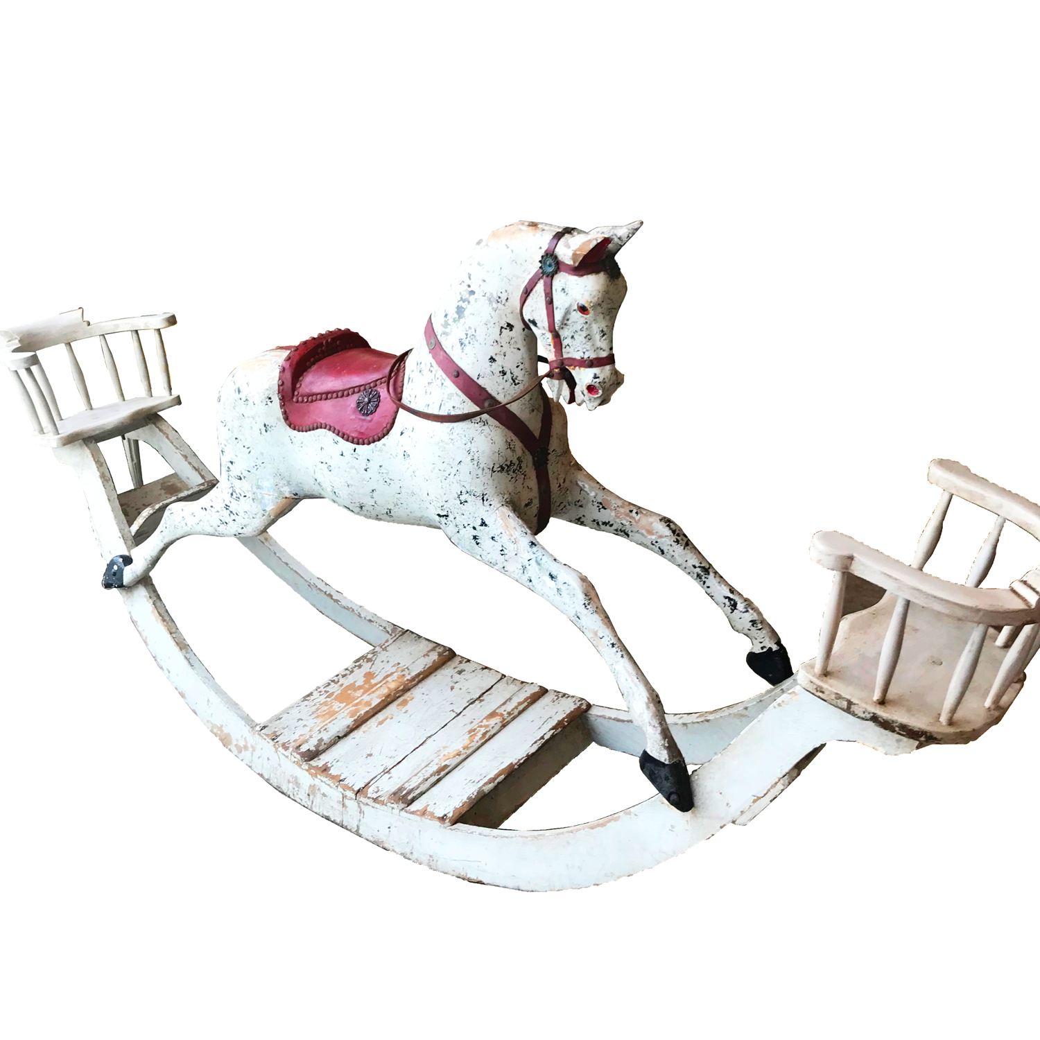 wolf rocking horse