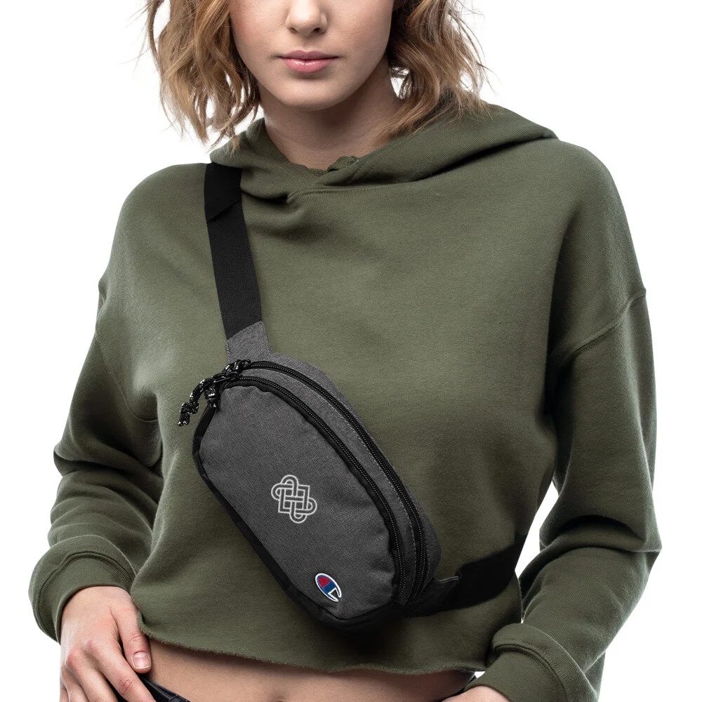 embroidered fanny pack