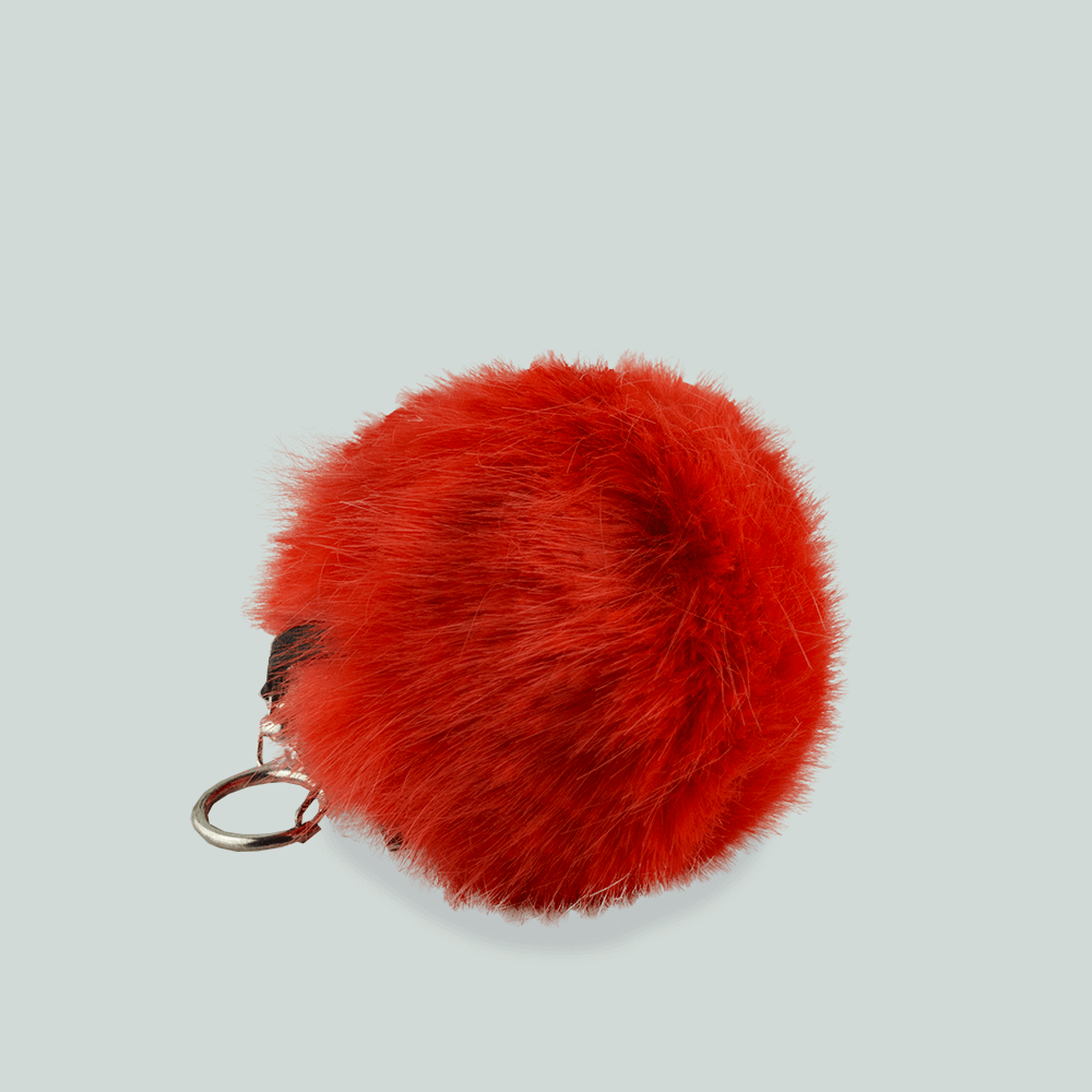 Faux Fur Pom Key Ring — The Glam Camping Company
