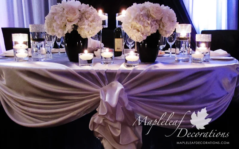 Head Table Draping Decor Package Mapleleaf Decorations