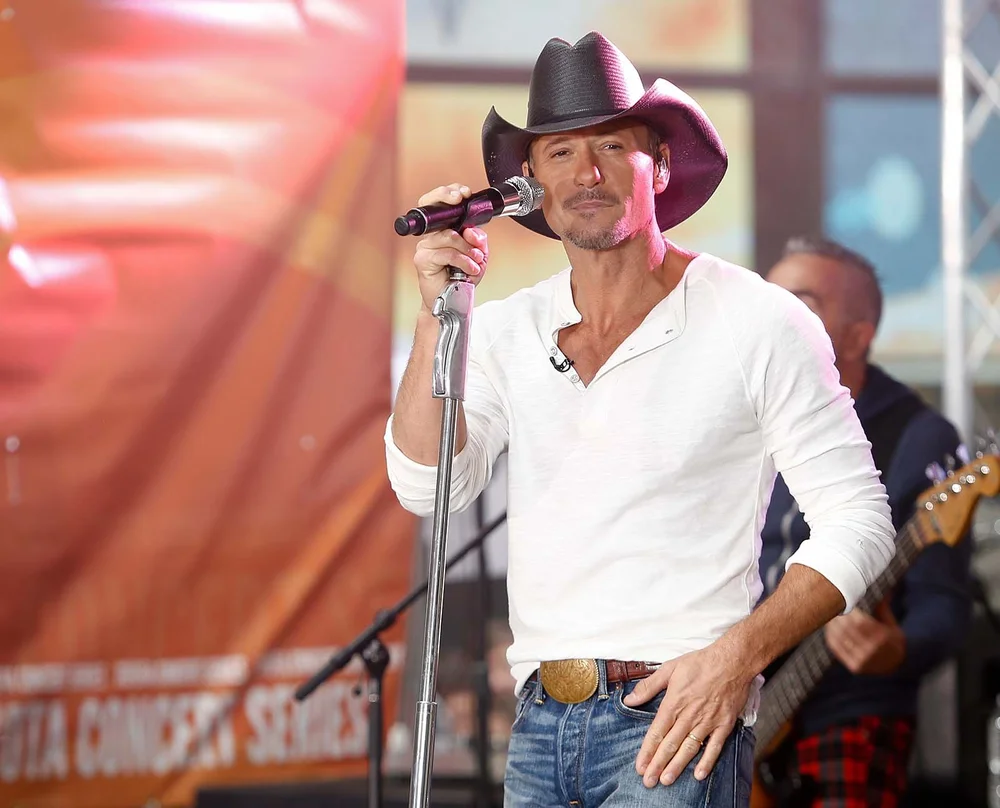 Tim McGraw at a microphone