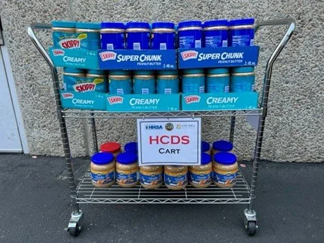peanut butter on a push cart