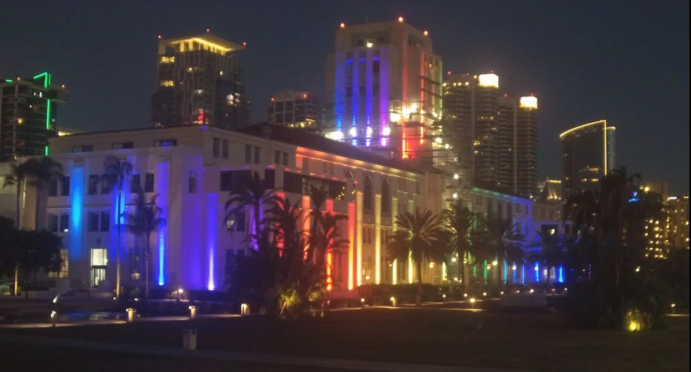 CAC lit in rainbow colors