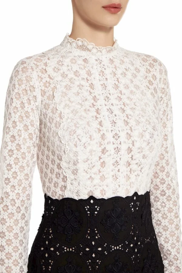 white guipure lace dress