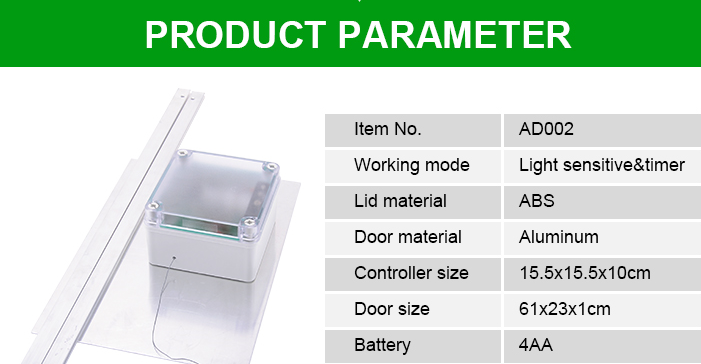 189 00 Automatic Chicken Coop Door With Timer And Light Sensor