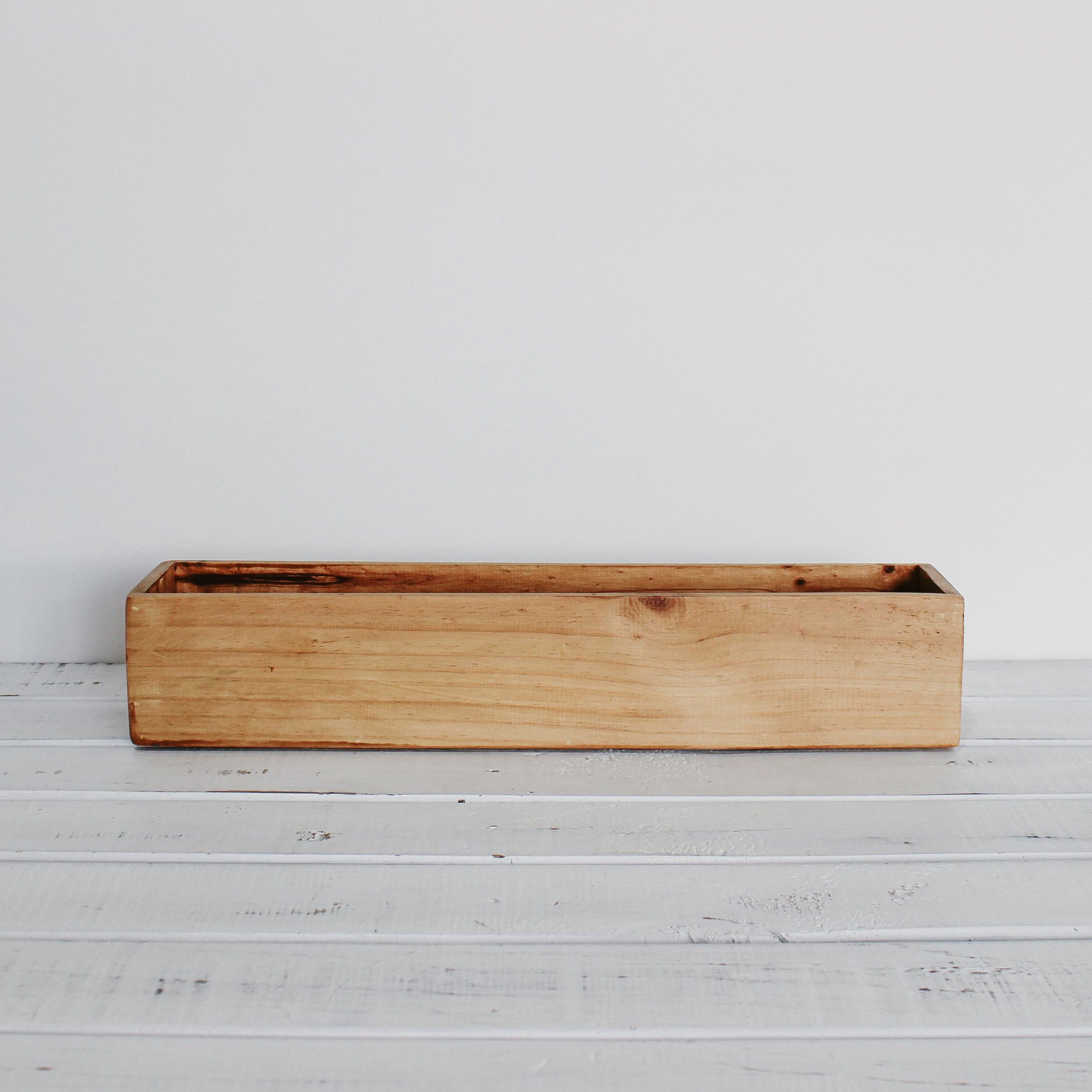 narrow wooden box