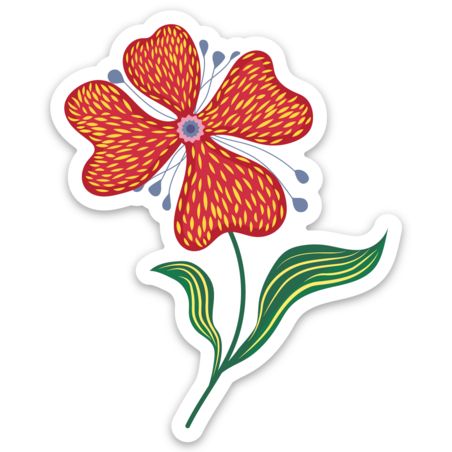 The Garden of Love Flower Sticker Collection